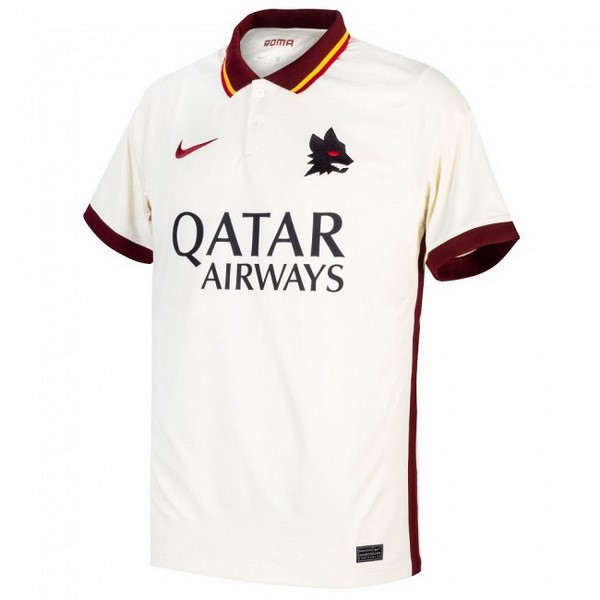 Tailandia Camiseta As Roma Replica Segunda Ropa 2020/21 Blanco